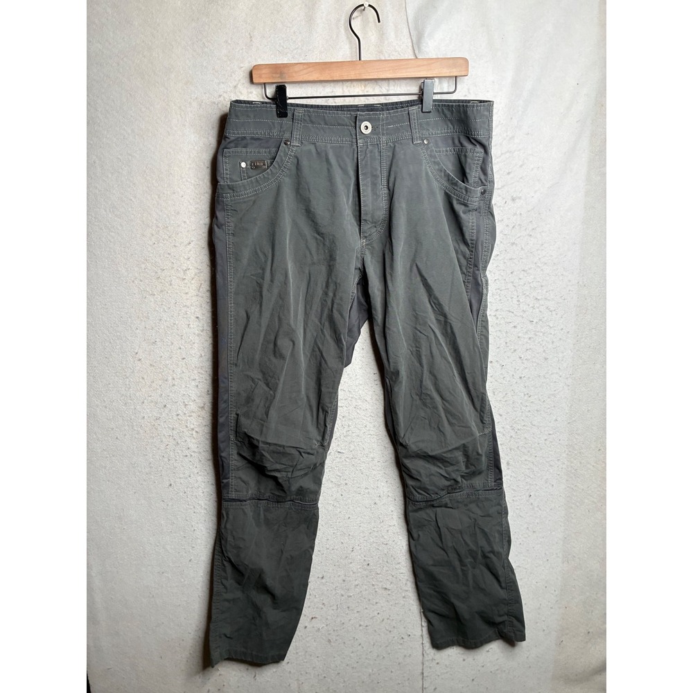 Kuhl Radikl Hiking Pants Mens 36x34 Charcoal Gray Exoskeleton Articulated Knee